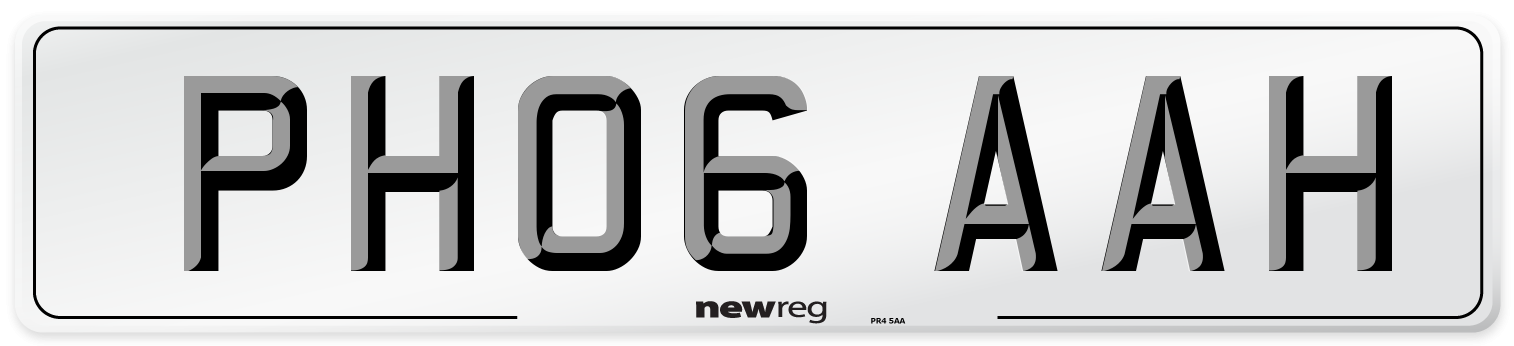 PH06 AAH Number Plate from New Reg